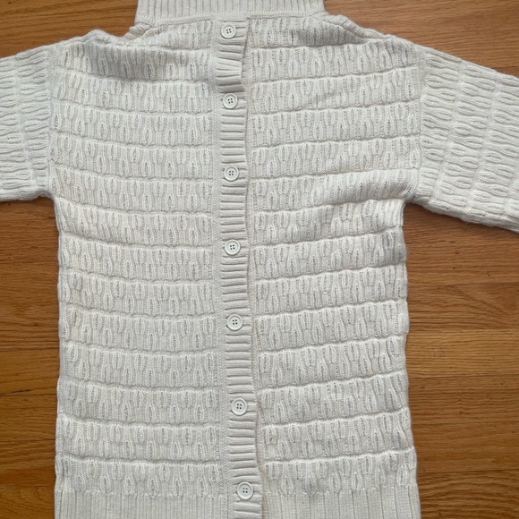 Lacoste white turtleneck tunic wool blended sweater Size: 38/S - Picture 4 of 8